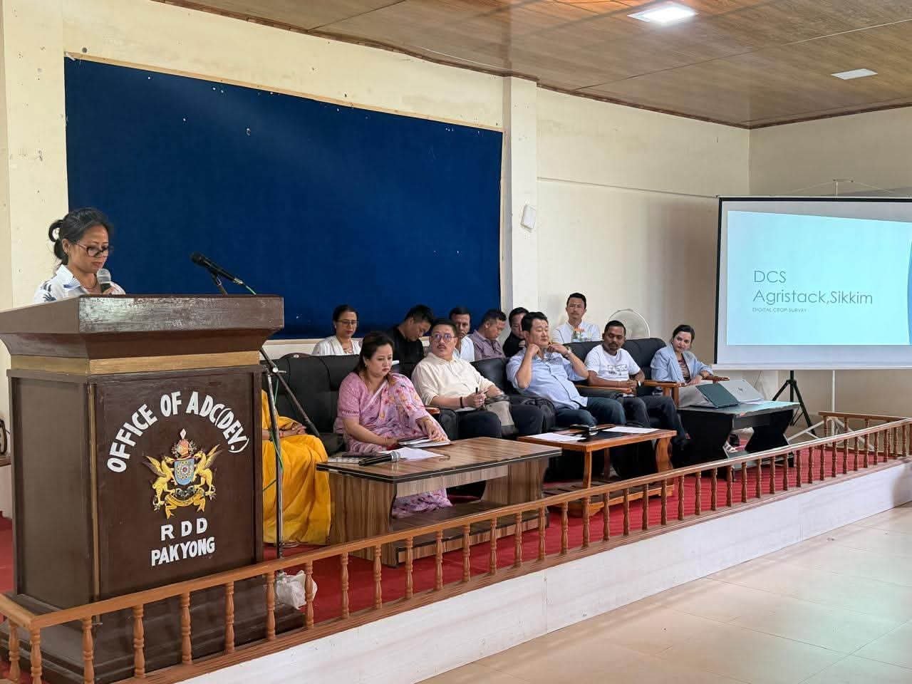Participants attending the hands-on Digital Crop Survey application training session at Pakyong