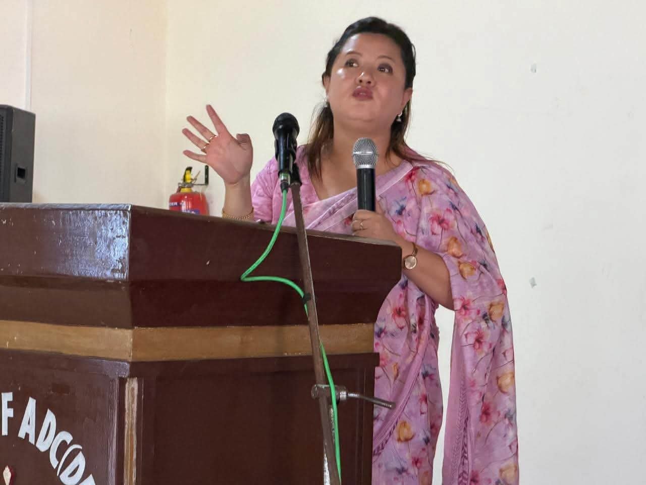 Resource persons presenting the objectives and implementation strategy of the Digital Crop Survey at Pakyong